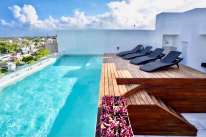 Stylish And Fancy Studio Next To 5Th Av Roof Pool Dk Playa del Carmen Exterior foto